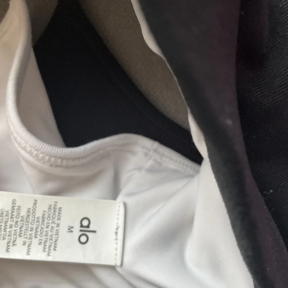 Alo Yoga Airbrush Double Up Bra Black/White M